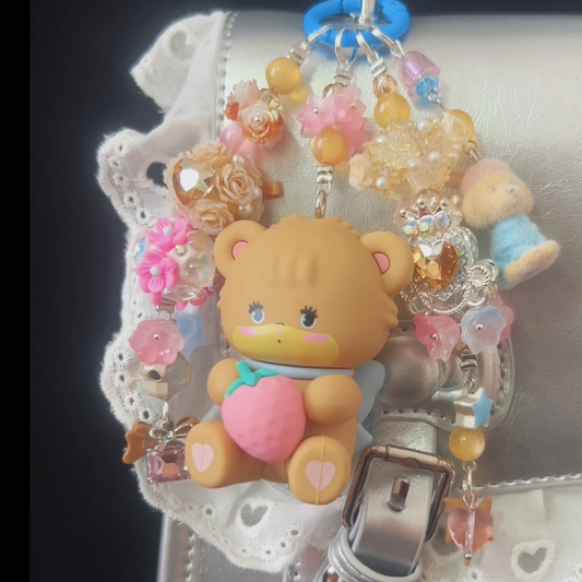 Mikko Strawberry Bear DIY Key & Phone & Bag Charms
