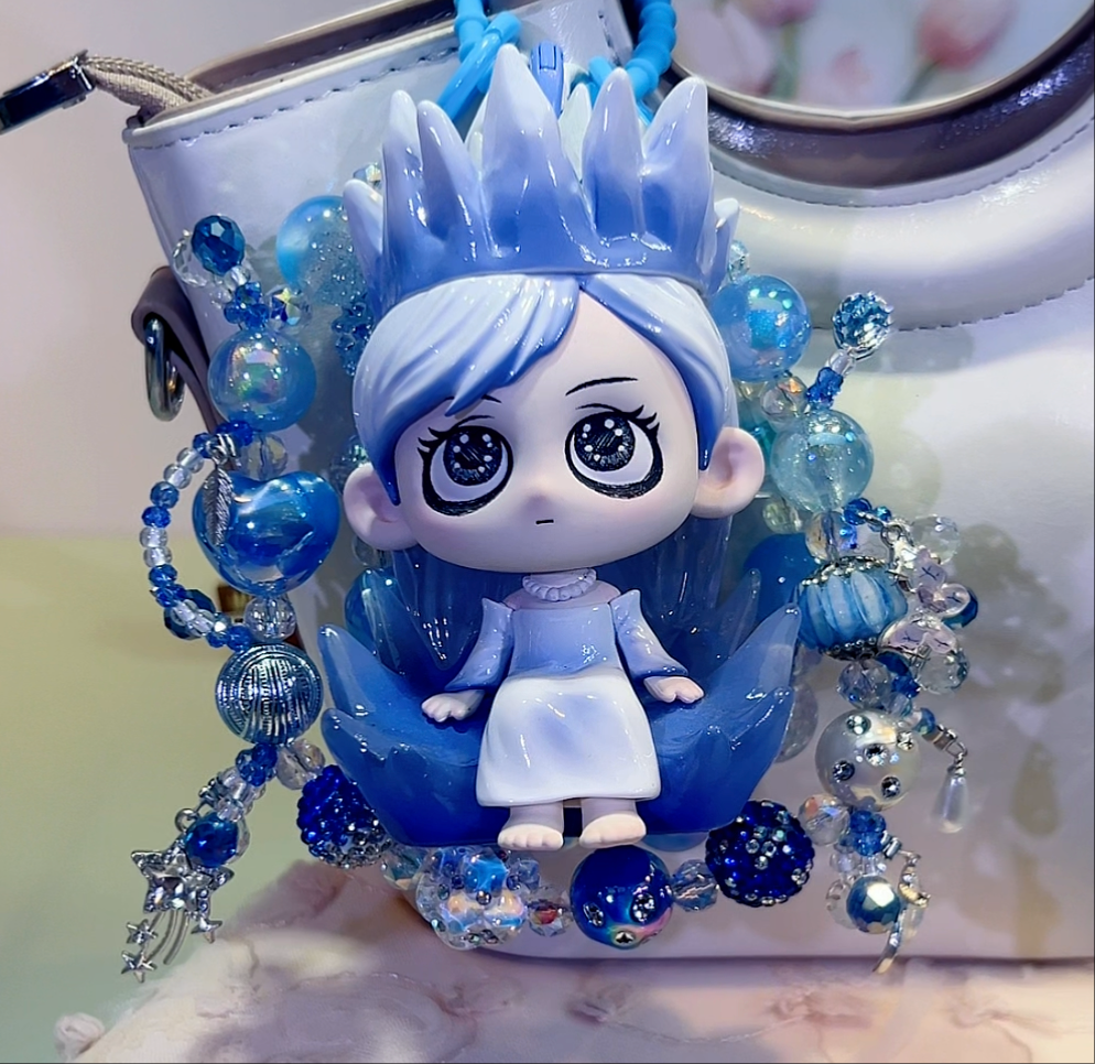 Kiki White Crystal DIY Bag and Car Charms