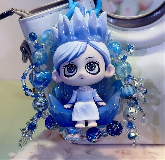Kiki White Crystal DIY Bag and Car Charms