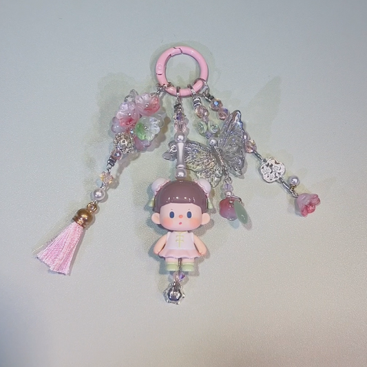 Fujiya Lotus Keychain DIY Key & Phone & Bag Charms