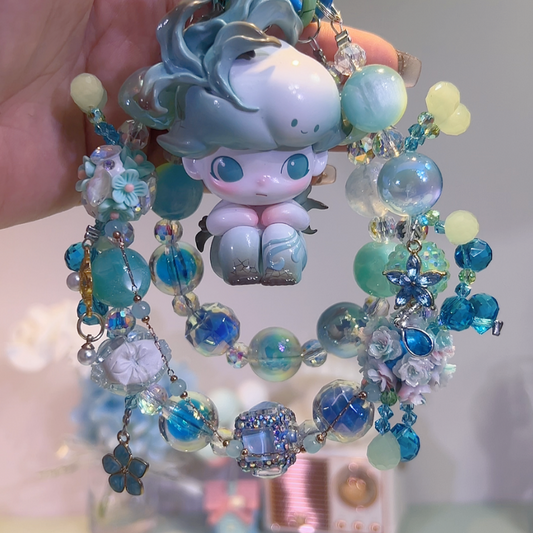 Dimoo Porcelain Blossoms DIY Bag and Car Charms