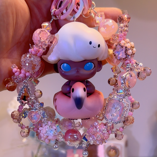 Dimoo flamingo DIY Bag and Car Charms