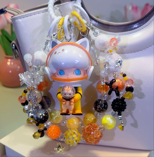 Dimoo Kitty Space Boy DIY Bag and Car Charms