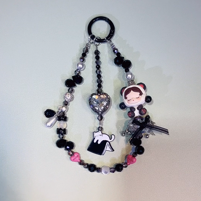 SkullPanda Sitting Panda DIY Key & Phone & Bag Charms