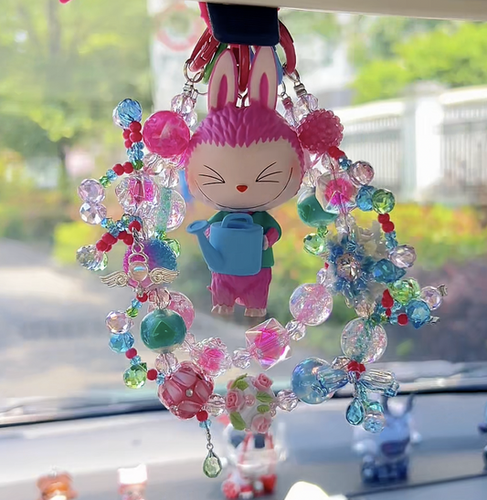 Labubu Waterlily Diy Bag and Car Charms