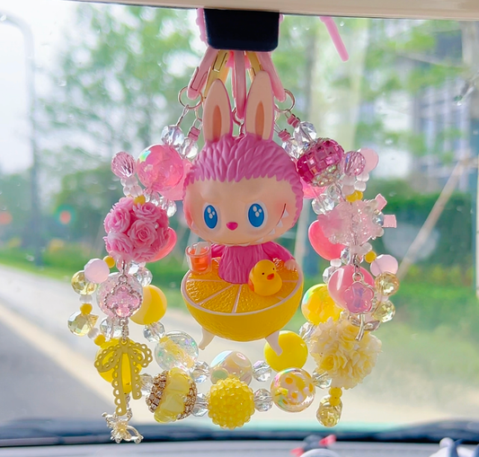 Labubu Lemon DIY Bag and Car charms
